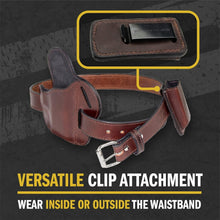 Load image into Gallery viewer, Elegant Multi-Fit Leather Magazine Holder for 9mm, .40, .45, and .380 Pistols