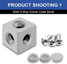 Load image into Gallery viewer, 12-Pack 4040 Aluminum Corner Cube T-Slot Kit - Perfect for CNC and DIY Projects