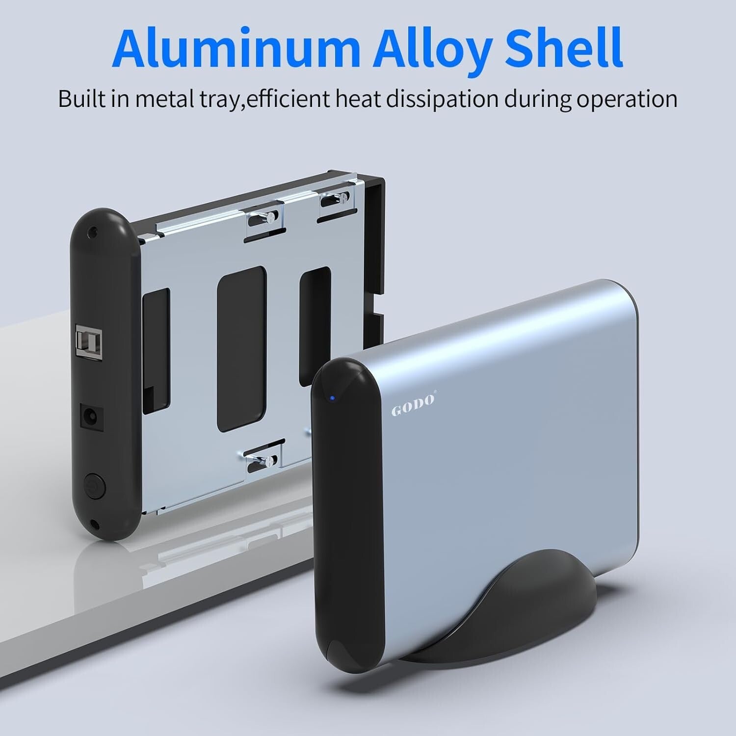 Durable Aluminum SAS to USB Hard Drive Docking Station - Supports 20TB Storage
