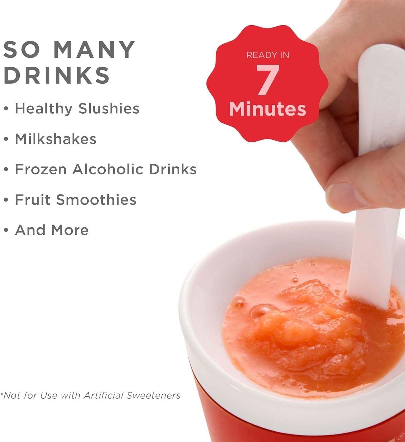 2 x 8-Ounce Slushy Cups with Innovative Spoons for Custom Flavor Creations
