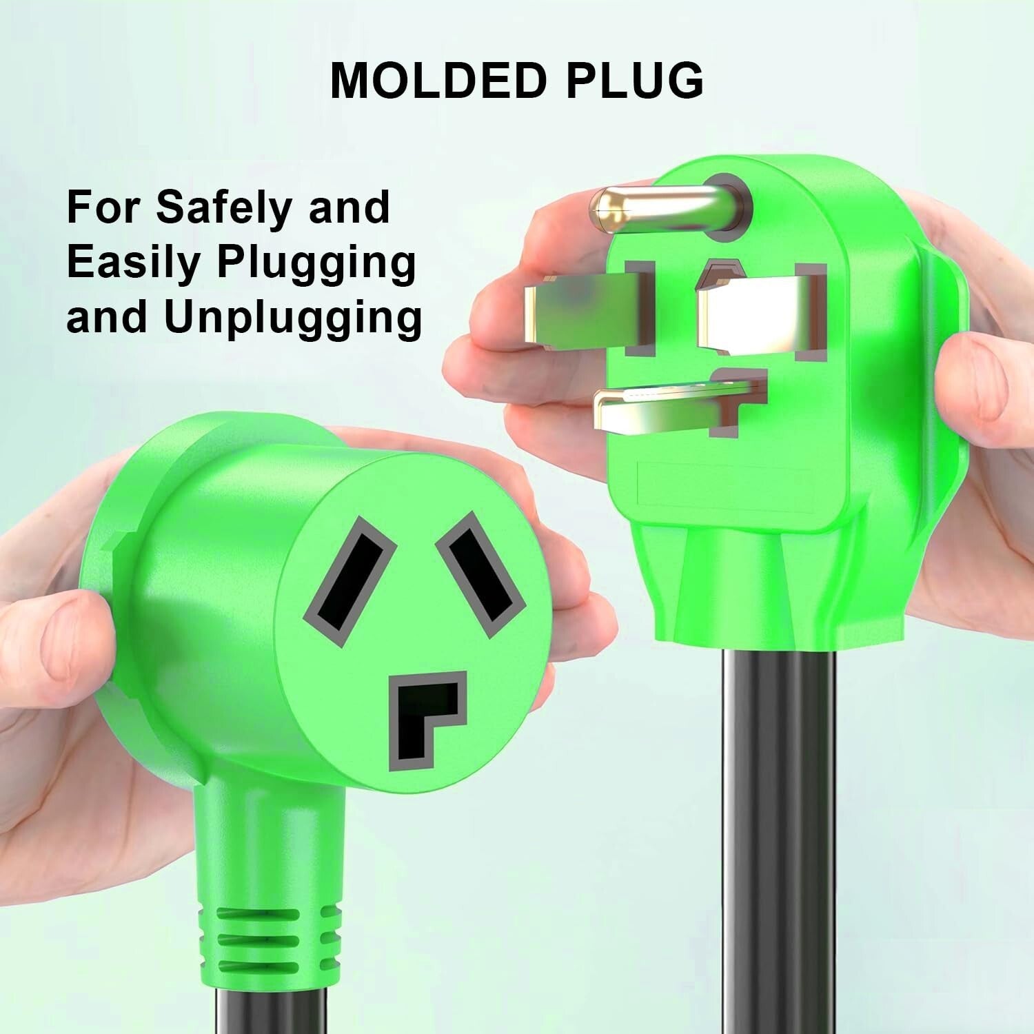 Heavy-Duty 4 to 3 Prong Dryer Adapter - Durable PVC and Copper Construction