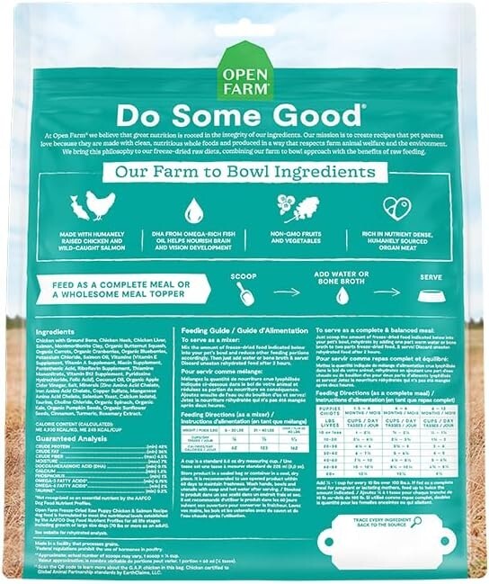 Animal Welfare Certified Freeze-Dried Chicken & Salmon for Digestive Health