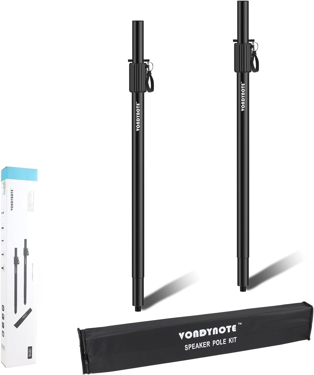 Sturdy 34-52 Inch Adjustable Speaker Poles with M20 & 35mm Compatibility