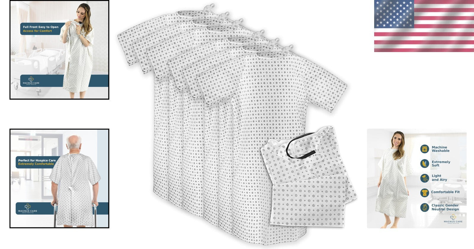 Fashionable Hospital Gowns with Back Tie - Ideal for Labor, Maternity & More