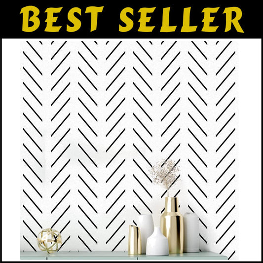 72.65 Sq.ft Modern Black & White Peel and Stick Wallpaper for Versatile Décor