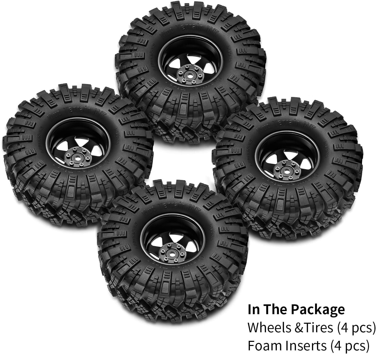 High-Performance 1.9" Mud Tires & Beadlock Rims for Ultimate RC Crawler Control