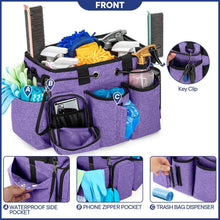 Load image into Gallery viewer, Professional Supply Organizer Caddy with 5 Compartments - Purple Cleaning Bag