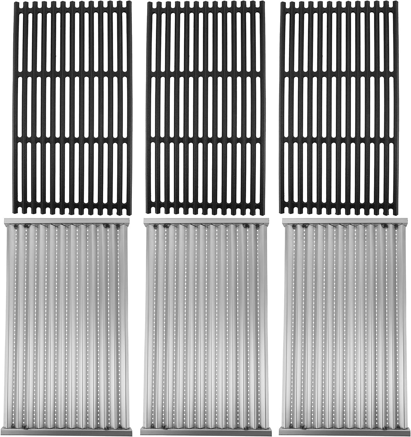 Replacement Grill Parts Set with Cast Iron Grates for Charbroil Infrared Grills