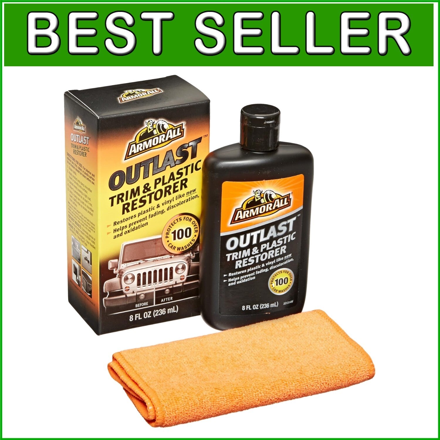 8 Oz Liquid Trim & Plastic Restorer - Safeguards Against Fading & Damage