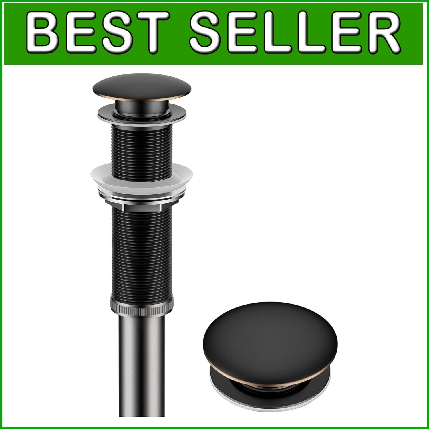 Corrosion-Resistant Pop-Up Sink Drain in Oil Rubbed Bronze for Stylish Bathrooms