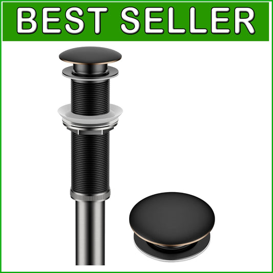 Corrosion-Resistant Pop-Up Sink Drain in Oil Rubbed Bronze for Stylish Bathrooms