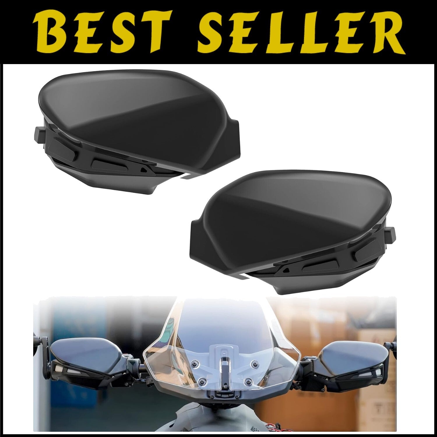 Stylish Black Handguards Protector Wind Deflector for All Can-Am Ryker Models