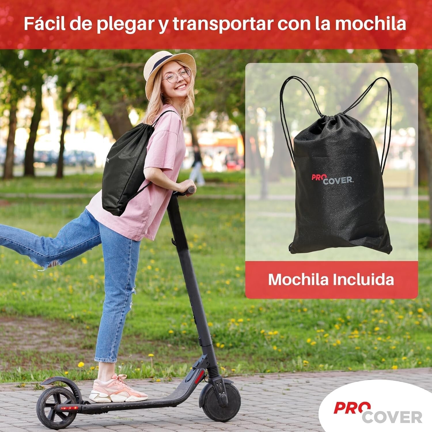 Large Electric Scooter Carrying Bag with Adjustable Backpack - Ideal for Travel