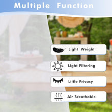 Load image into Gallery viewer, Stylish White Waterproof Curtains for Gazebo - 4 Panels, Light Filtering Grommet