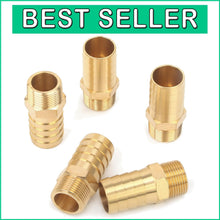 Load image into Gallery viewer, High-Quality Brass Hose Barb Connectors - 1" ID, 3/4" Male NPT, 5 Count