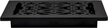 Load image into Gallery viewer, Elegant Victorian Floor Register, 6x10 in Cast Iron Black for Timeless Decor