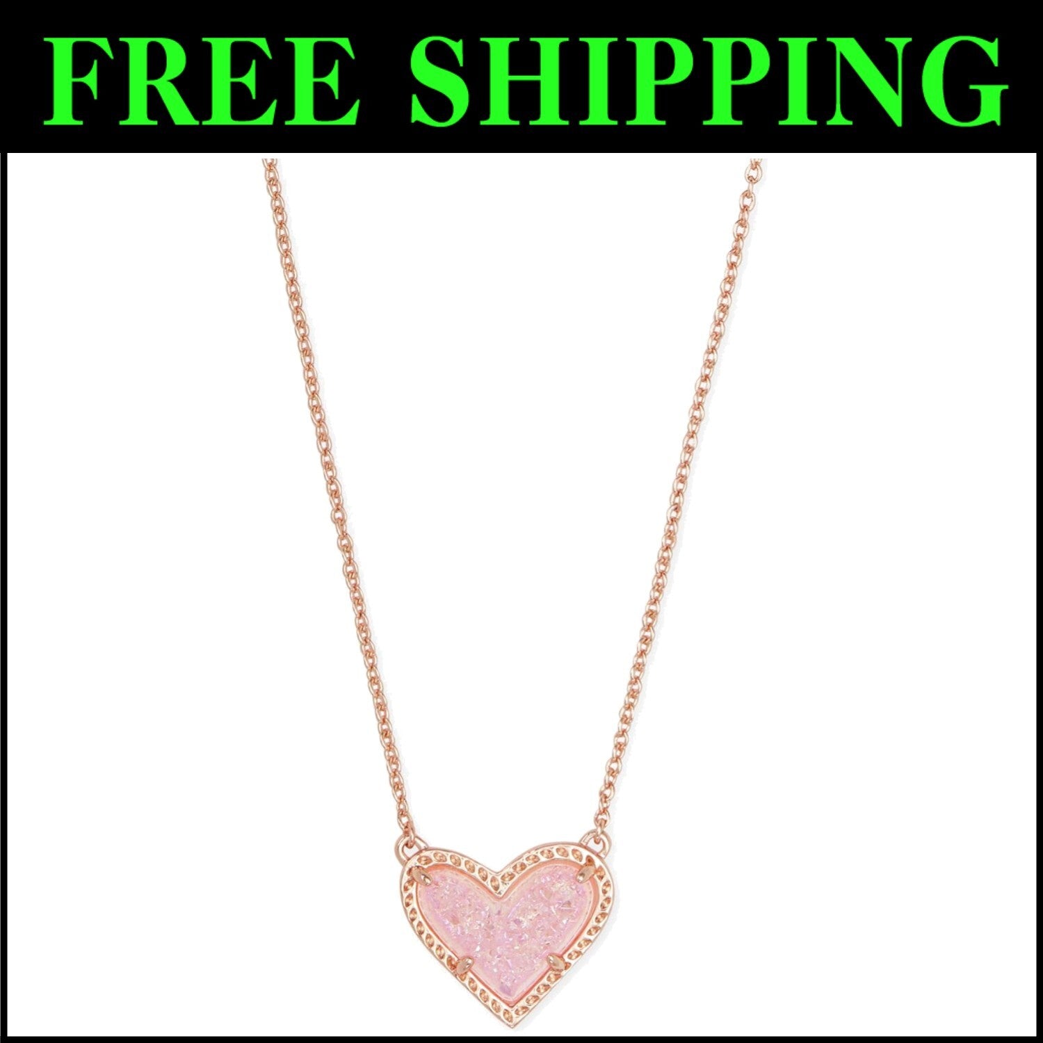 Delicate Rose Gold-Plated Ari Heart Necklace - Adjustable & Perfect for Layering