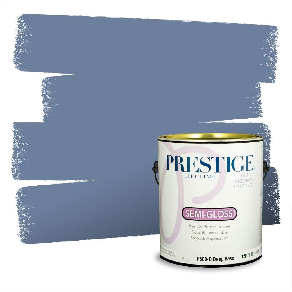 Elegant Semi-Gloss White Paint & Primer, 1 Gallon - Low VOC Interior Solution