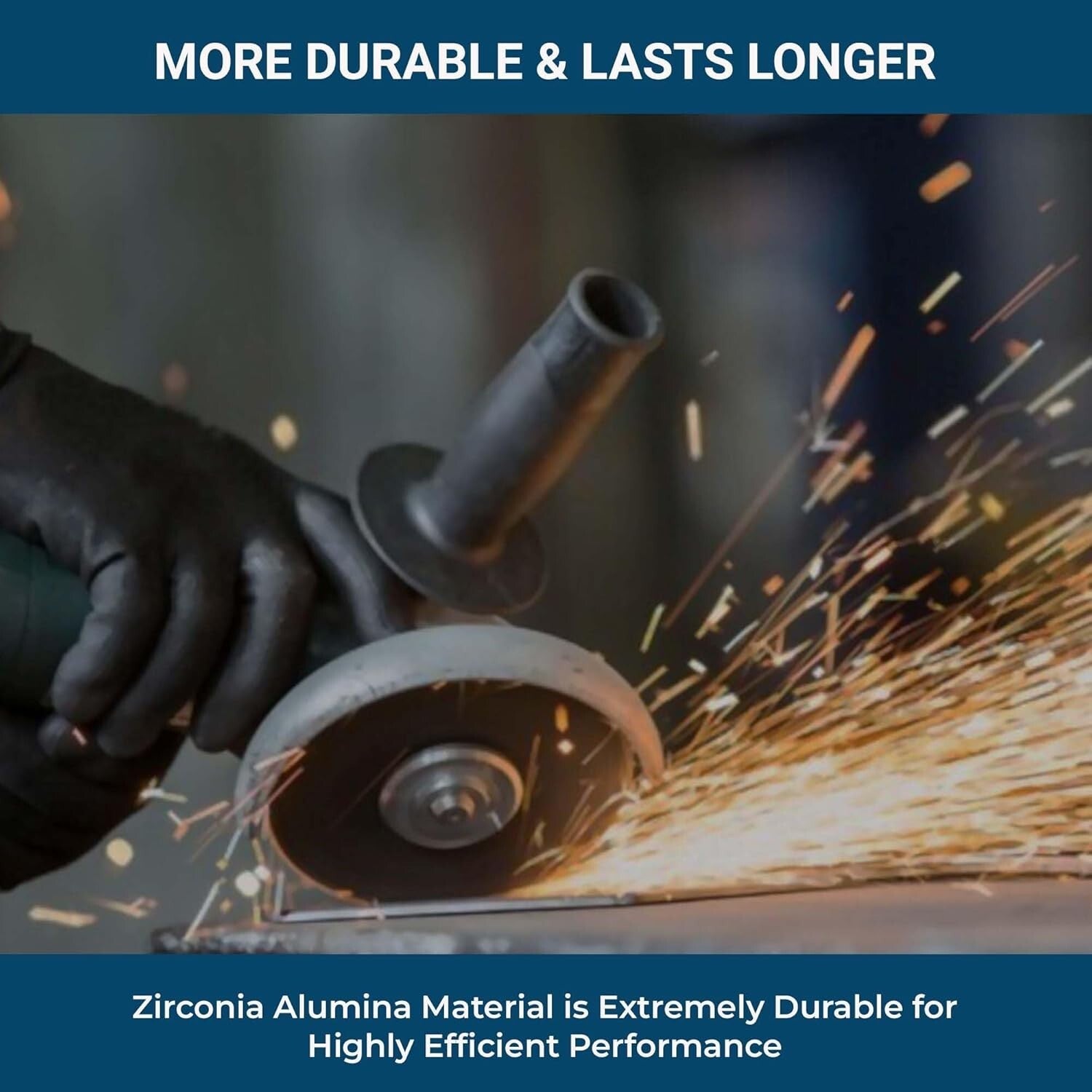 High-Quality 60 Grit 4.5" Flap Discs for Angle Grinder - 100 Count Zirconia Set