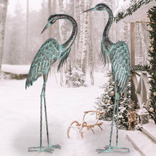 Load image into Gallery viewer, Large Standing Crane Statues - Beautiful Bird Yard Art for Garden Display