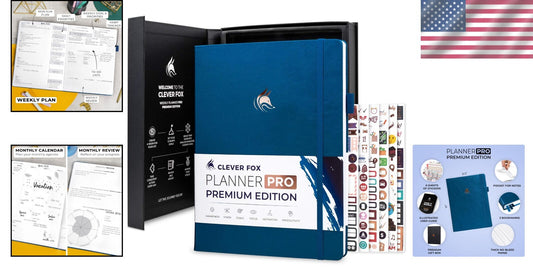 Luxurious A4 Mystic Blue Planner Pro: Undated Weekly, Monthly & Budget Organizer