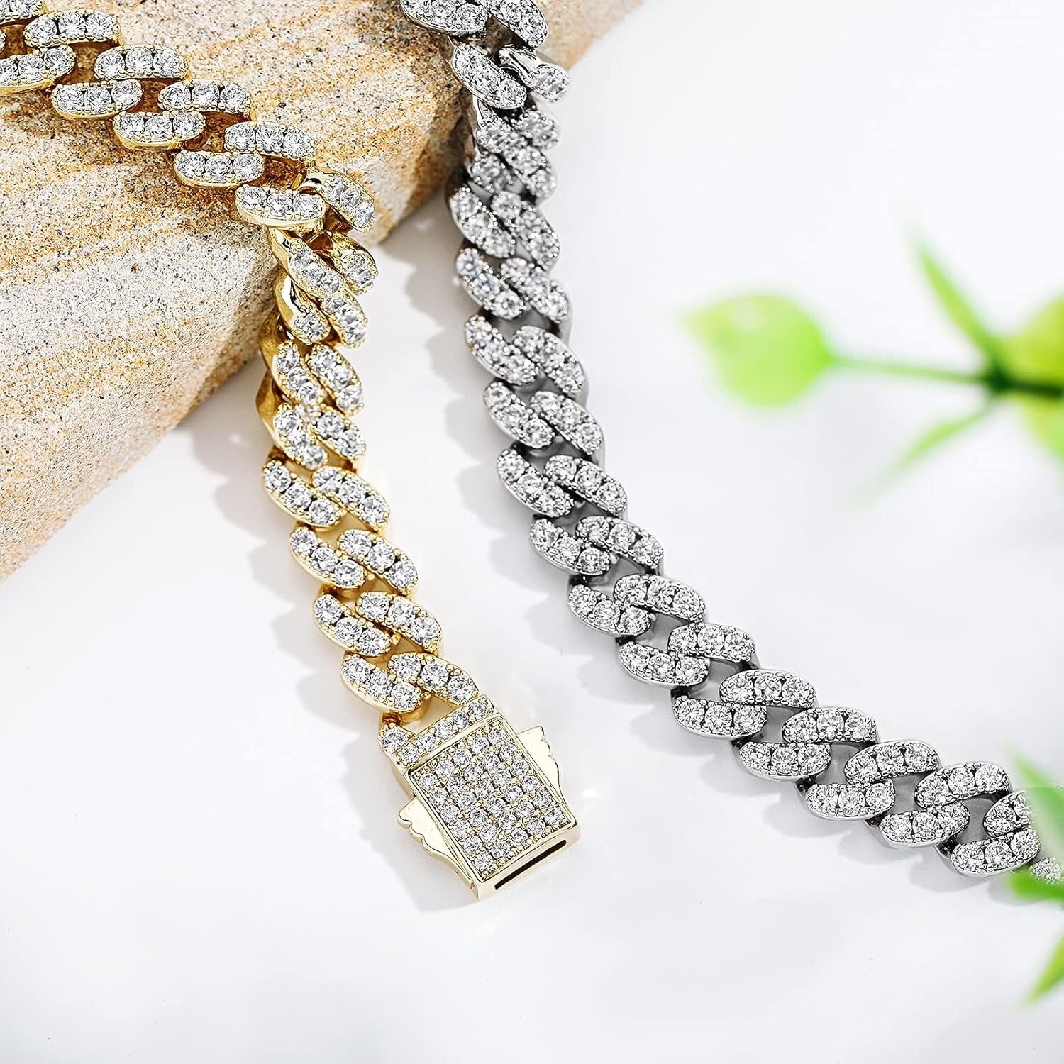 Chunky Cuban Link Anklet - 14K Gold 6x Plated with Sparkling Cubic Zirconia