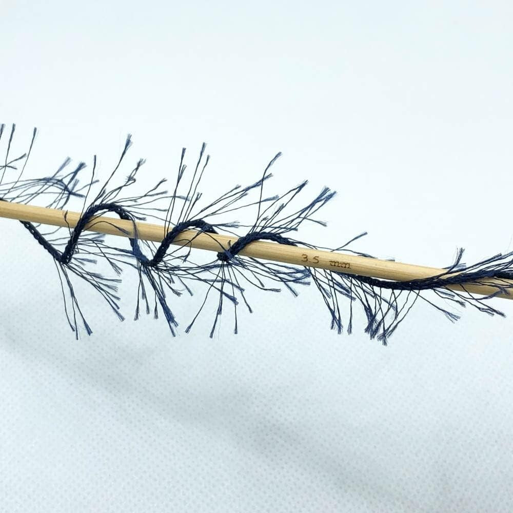 10 Pack Night Blue Eyelash Yarn - Soft Polyester for Unique Accessories