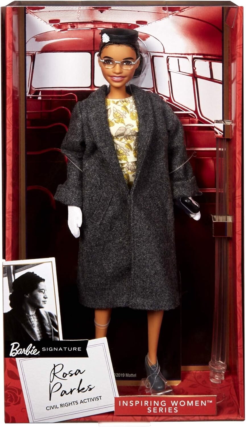 Inspiring Women Series Rosa Parks Doll with Fashion Accessories & Display Stand