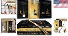 Load image into Gallery viewer, Stylish Decorative Book Set of 3 with Gold Accents - Perfect for Gift Giving