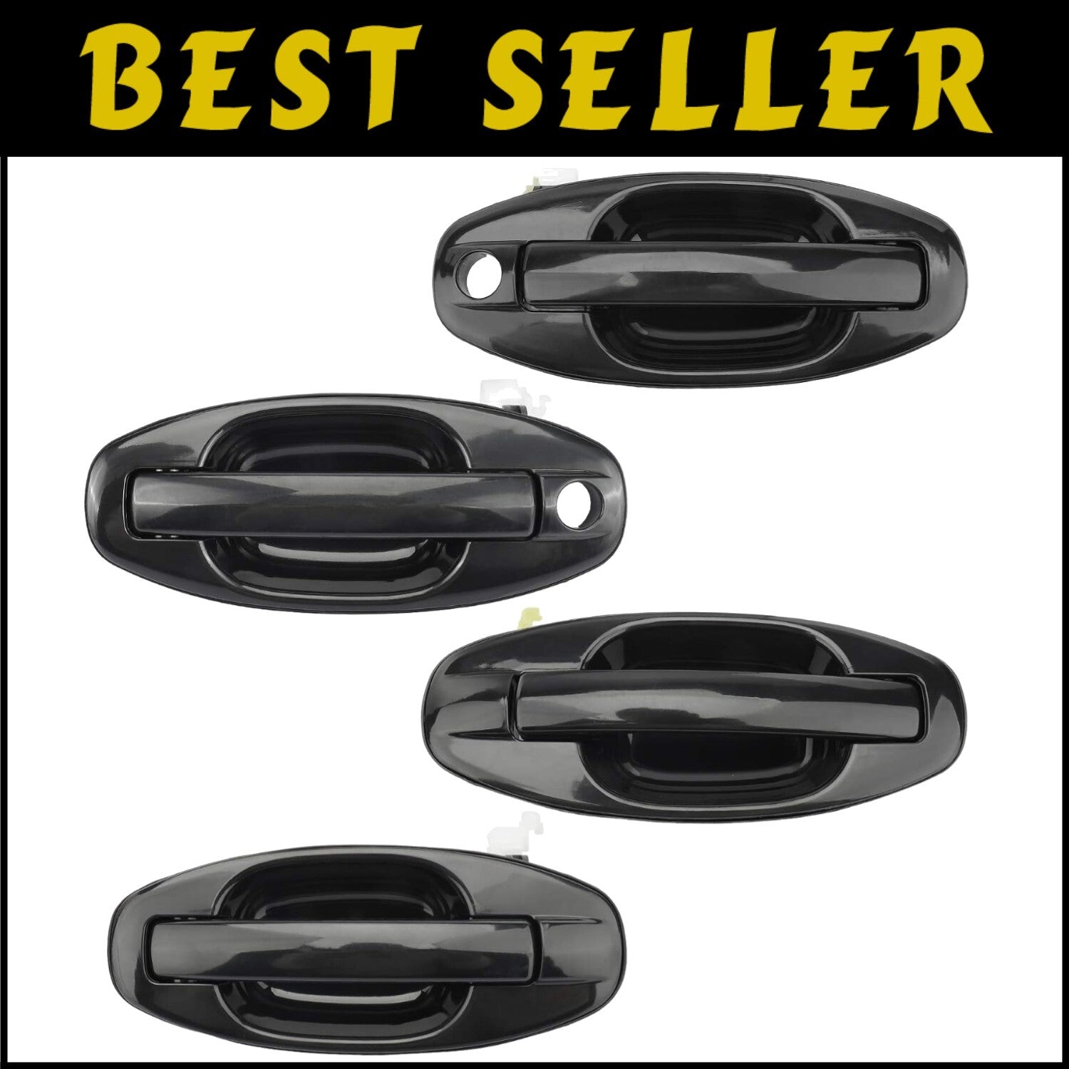 Durable 4-Pc Door Handle Replacement for Hyundai Santa Fe - 12 Month Warranty
