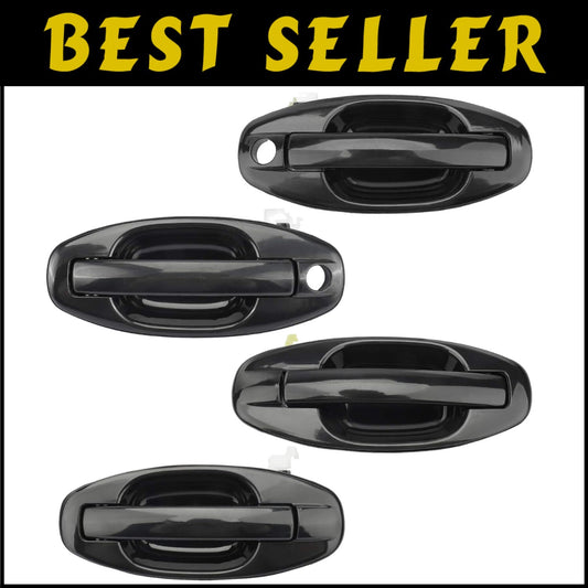 Durable 4-Pc Door Handle Replacement for Hyundai Santa Fe - 12 Month Warranty