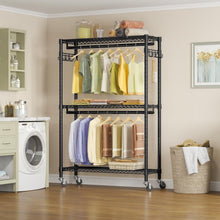 Load image into Gallery viewer, Freestanding Heavy-Duty Wire Shelving Clothes Rack with Load Capacity of 400 lbs
