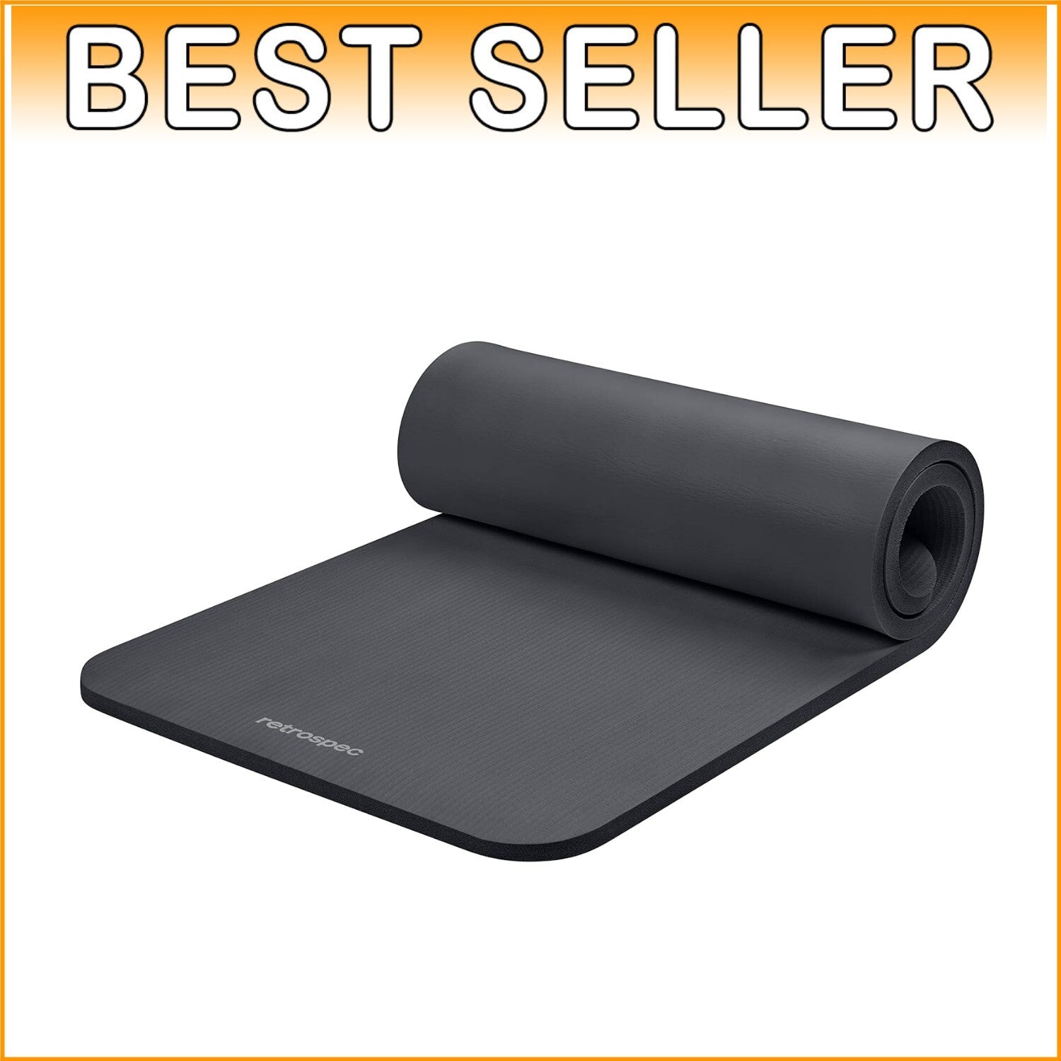 Durable 1 Inch Thick Yoga Mat with Carry Strap - Perfect for Home & Studio Use