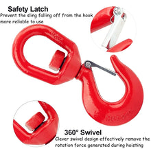 Load image into Gallery viewer, Premium 5-Ton Swivel Hook with Latch – Lightweight &amp; Durable Rigging Solution
