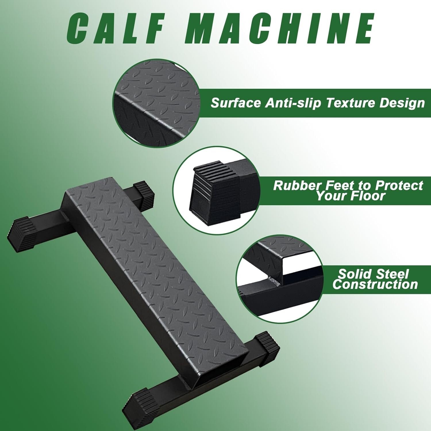 880 lbs Capacity Calf Raise Block with Anti-Slip Surface - Home Gym Essential