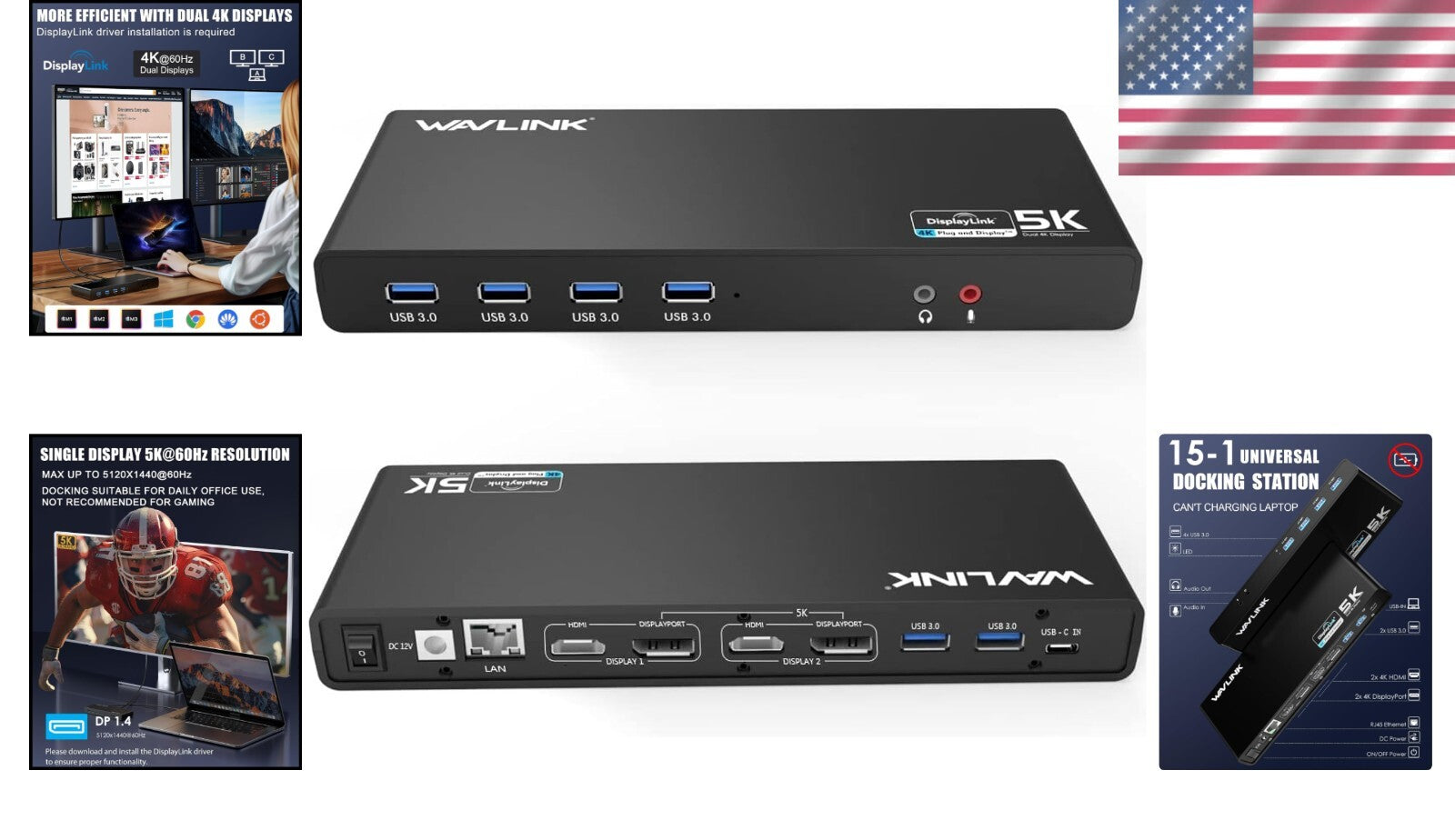 Advanced USB-C Dual 4K Docking Station: Perfect for Mac & Windows Laptops