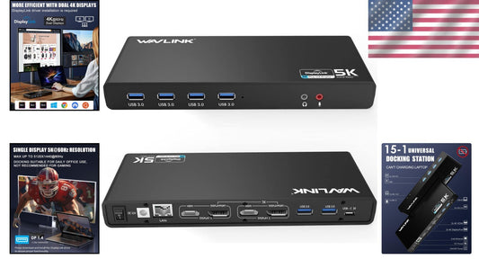 Advanced USB-C Dual 4K Docking Station: Perfect for Mac & Windows Laptops