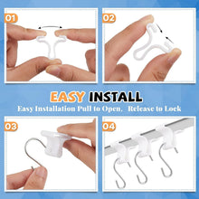 Load image into Gallery viewer, 70 Pack Ceiling Hooks &amp; Clips for Classrooms - Durable White Decor Solution