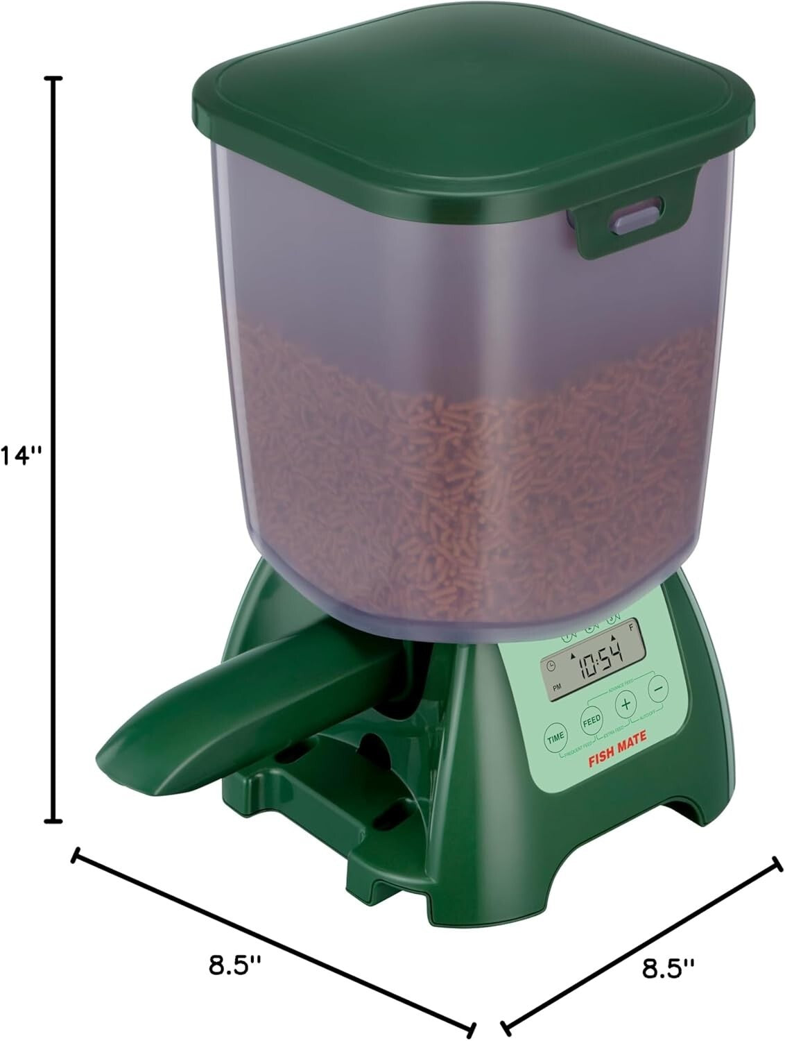 Rain-Resistant Pond Fish Feeder with 6.5 lbs Capacity - Portable & Programmable