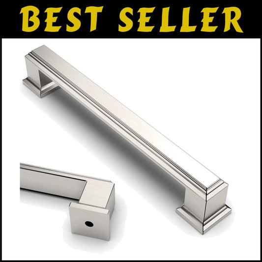 Stylish 30-Pack Brushed Satin Nickel Cabinet Hardware with 5-Inch Spacing