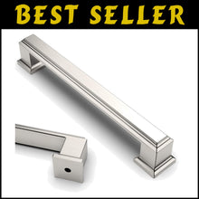 Load image into Gallery viewer, Stylish 30-Pack Brushed Satin Nickel Cabinet Hardware with 5-Inch Spacing