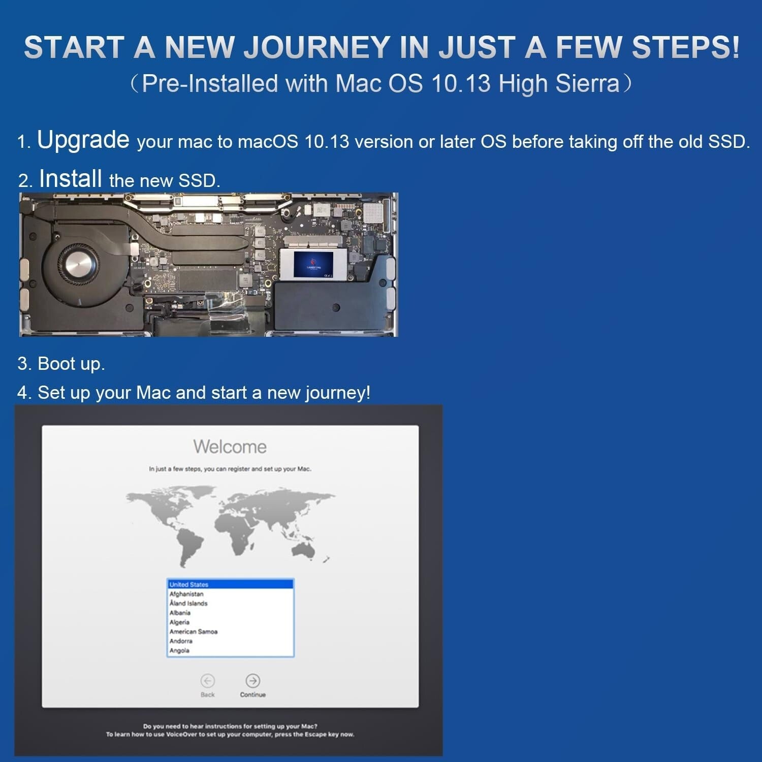 Internal 1TB Solid State Drive for MacBook Pro A1708 - 5-Year Warranty Included