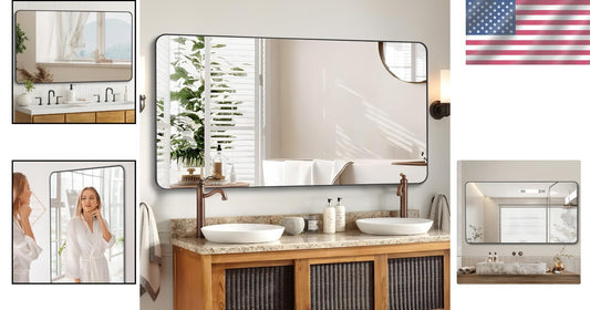 Modern 36" x 48" Decorative Mirror with Rustproof Frame - Perfect for Any Room