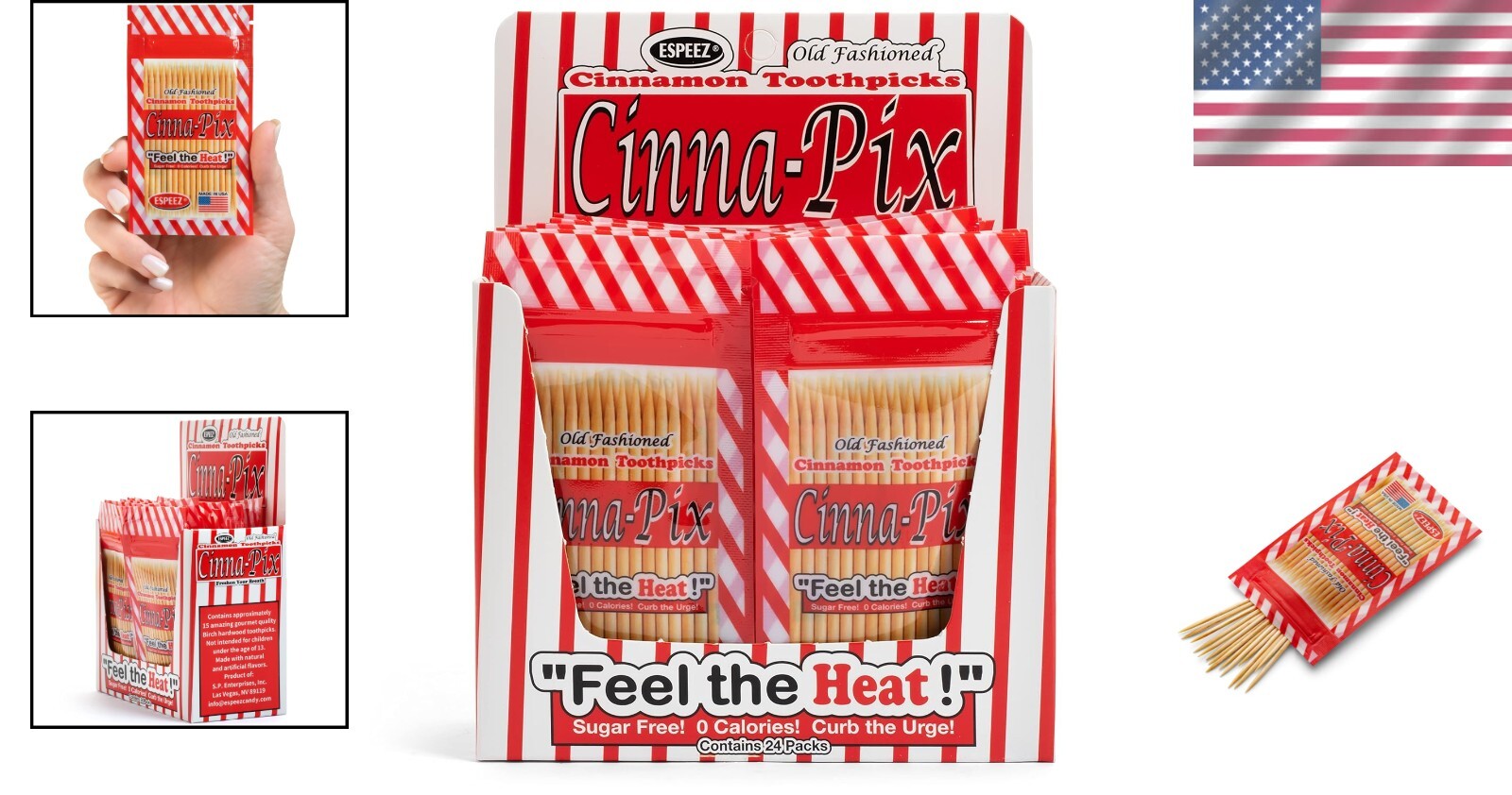 Old Fashioned Cinnamon Toothpicks - 24 Count Party Perfect Breath Fresheners