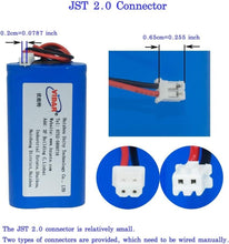 Load image into Gallery viewer, 6600mAh 3.7V Rechargeable Li-ion Battery with JST Plug - Real Capacity Assurance