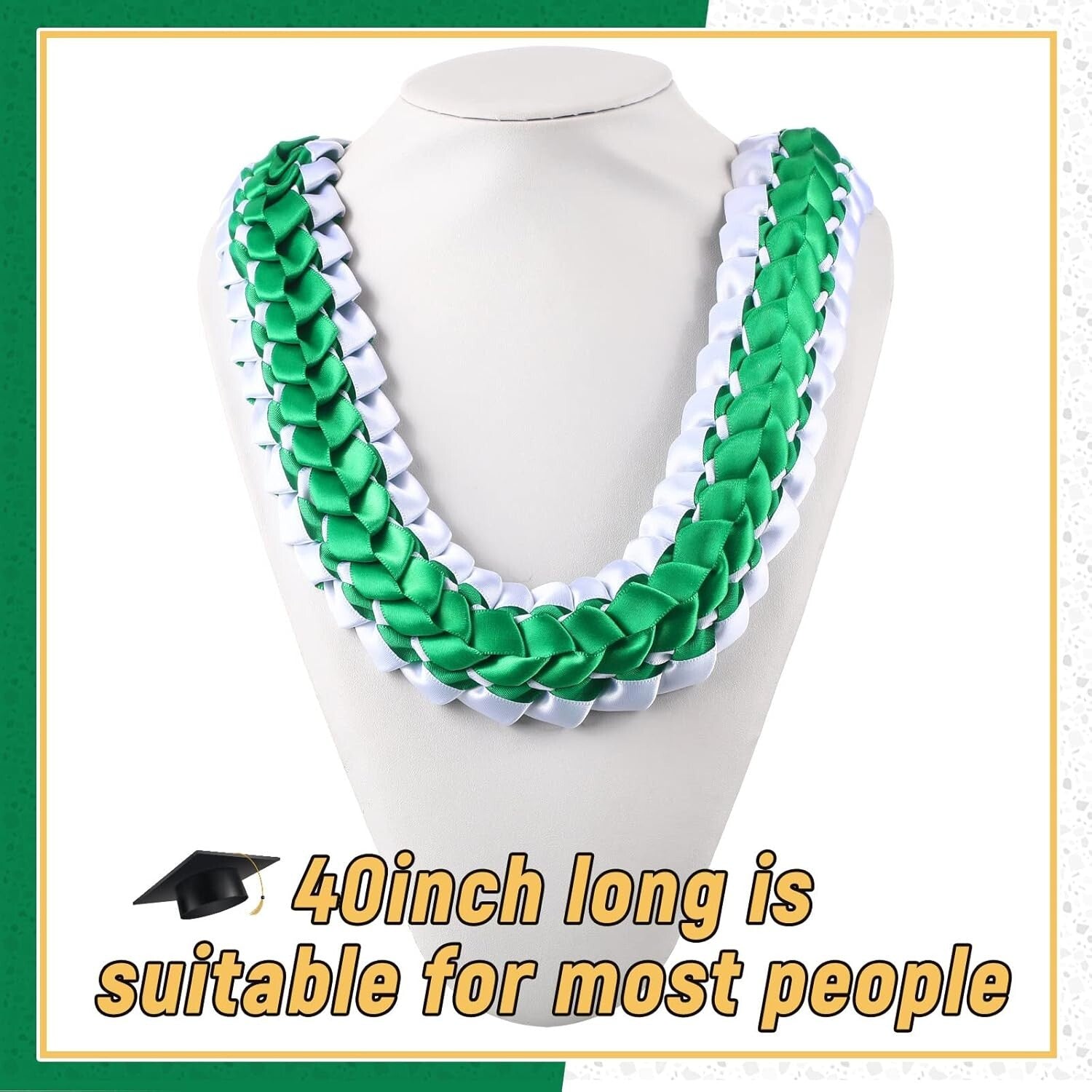 Customizable Graduation Necklace Leis – Elegant Class of 2025 Ribbons with Style