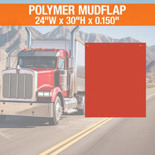 Load image into Gallery viewer, Universal Fit Super Durable Red Polymer Mud Flaps - 24x30 for Trucks &amp; Trailers