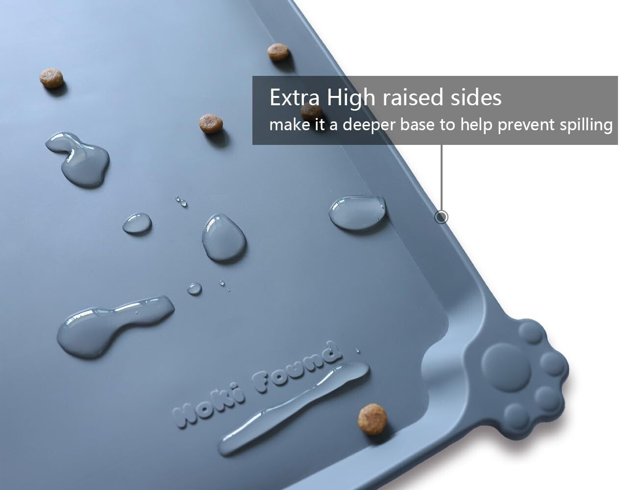 X-Large Non-Slip Silicone Pet Food Mat - Waterproof and Easy to Clean - 28"x20"