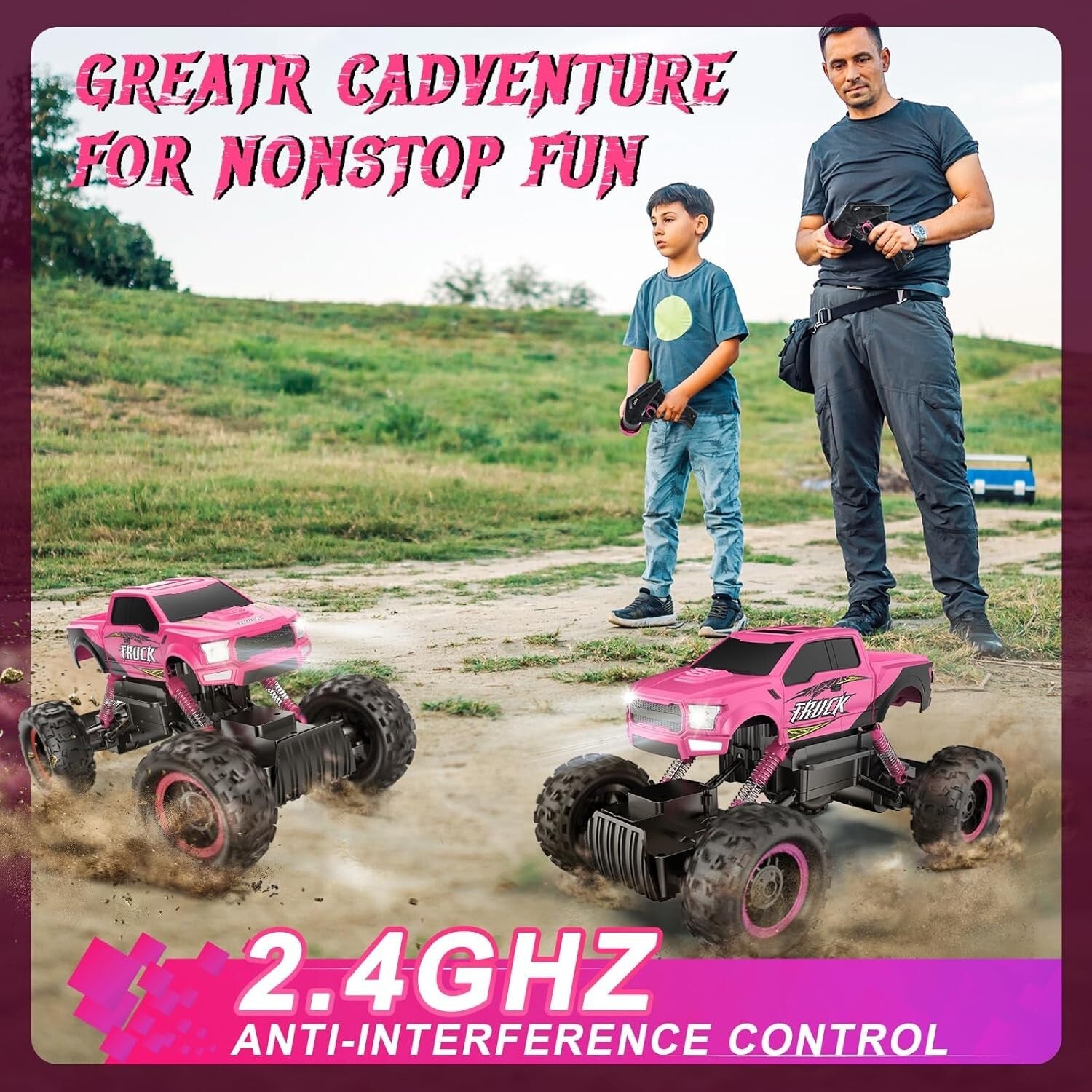 Fun and Safe Pink RC Truck for Girls - Ideal for Birthday and Christmas Gifts