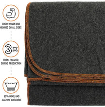 Load image into Gallery viewer, Fire-Retardant Wool Blanket - Large 64x88, Ideal for Outdoors &amp; Emergency Use